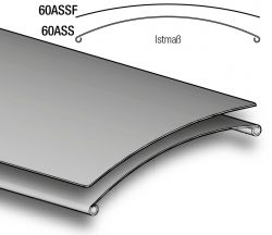 60-mm-Lamellen mit Seitenführungsschienen - EL60A : gebördelte 60-mm-Lamellen